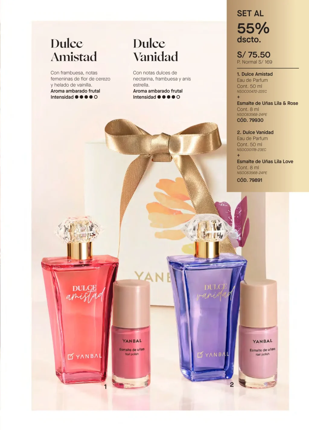 Perfume Dulce  Amistad + Dulce  Vanidad